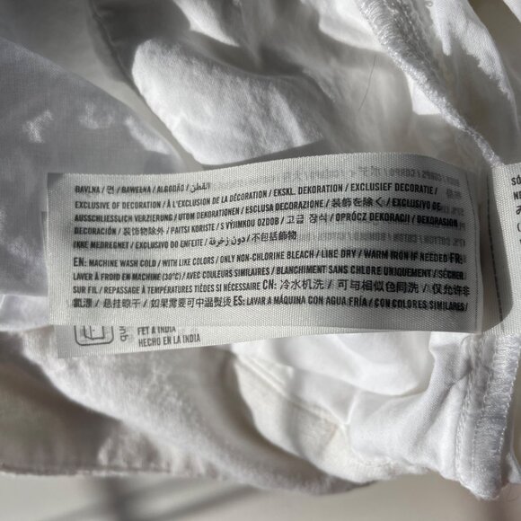 Abercrombie & Fitch White Wide Leg Pants with High Waist and Pleats - Picture 11 of 12